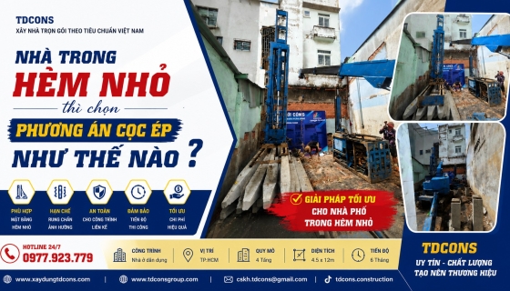 Nhà Trong Hẻm Nhỏ Thì Chọn Phương Án Cọc Ép Như Thế Nào?