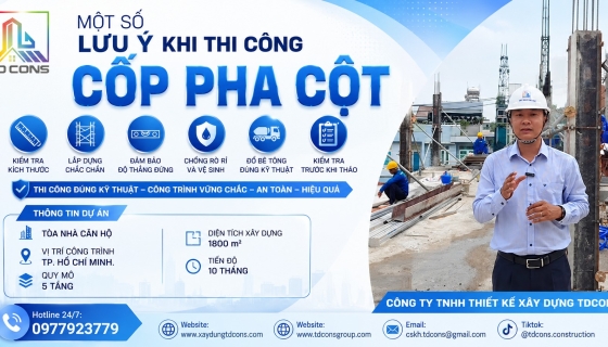Một số lưu ý khi thi công Cốp Pha Cột