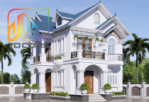 Thiết kế  kiến trúc Gia đình Chị Tiên - Biệt Thự Mái Thái 