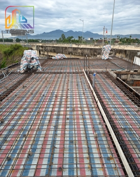 Công tác thi công thép sàn tầng 2 (TP Quảng Ngãi)