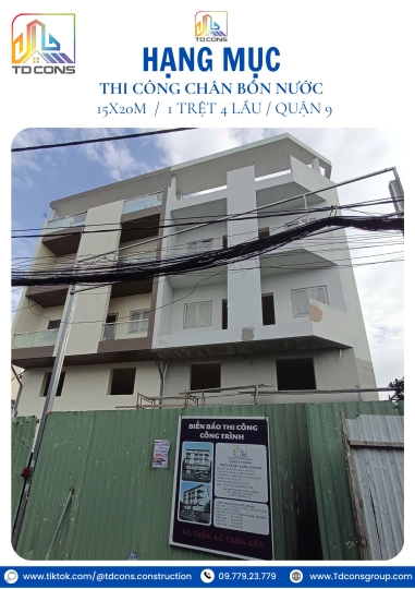 Thi công lắp đặt chân bồn nước (TP Thủ Đức)